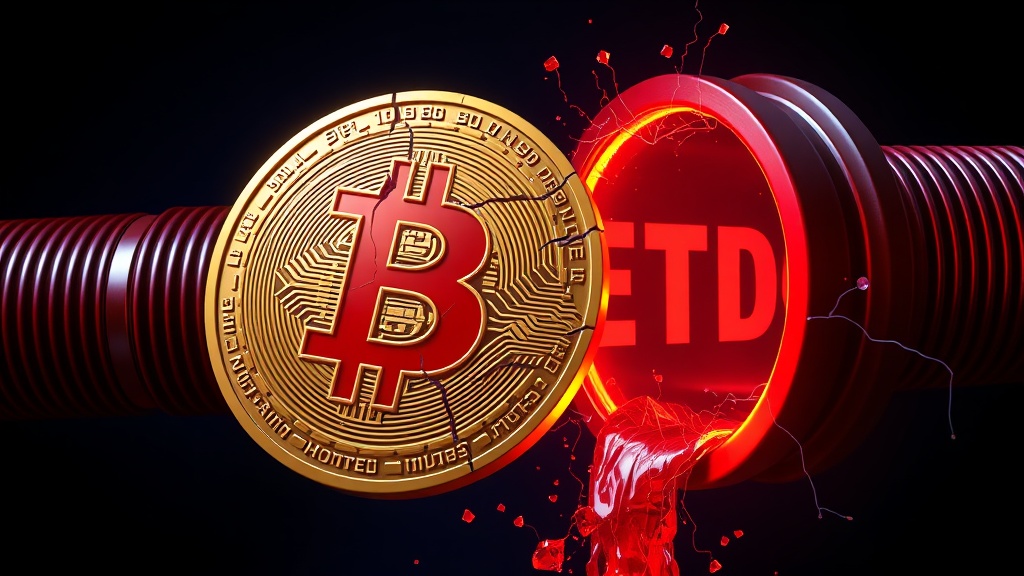 Биткоин вошел в «зону высокого риска»: отток из ETF сигнализирует об уходе институционалов