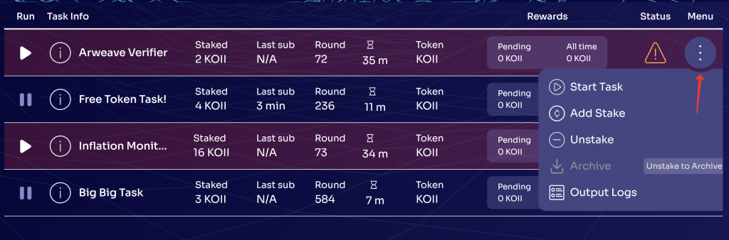 таски на дашборде